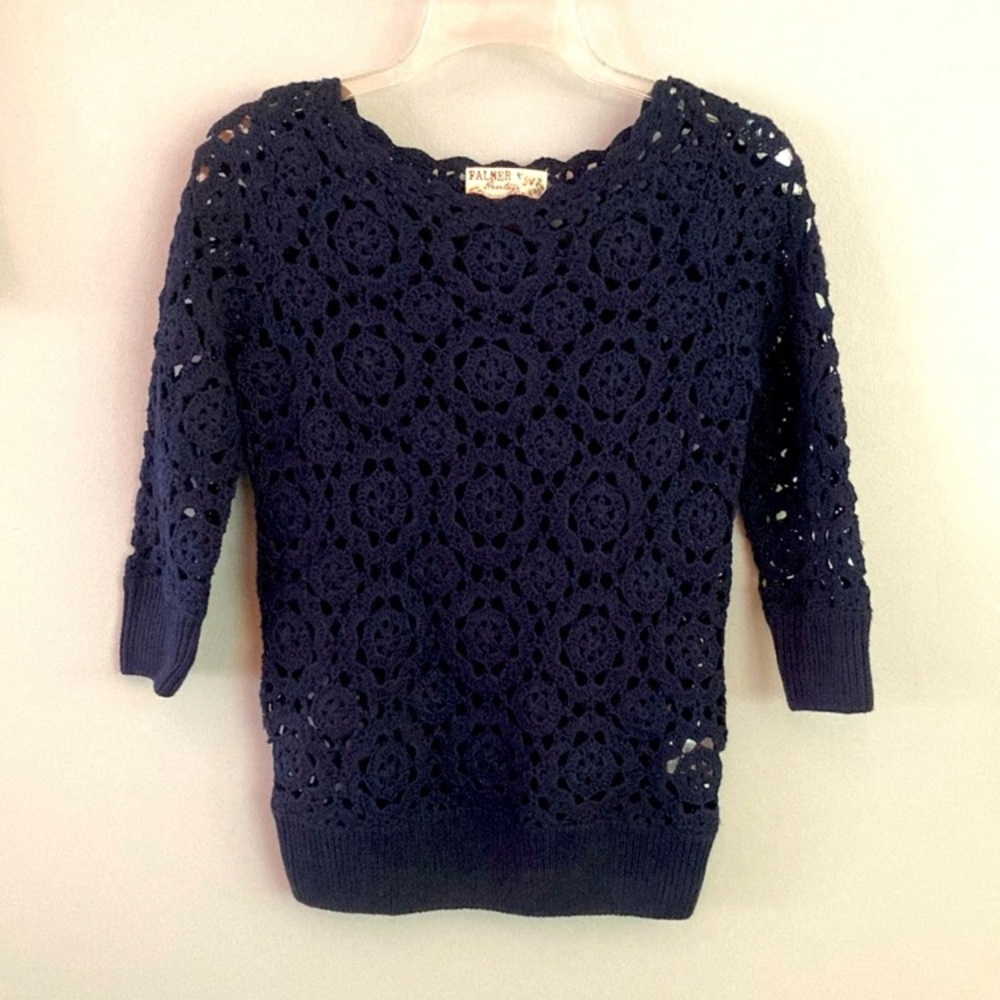 Falmer Heritage Crochet Pullover Sweater
